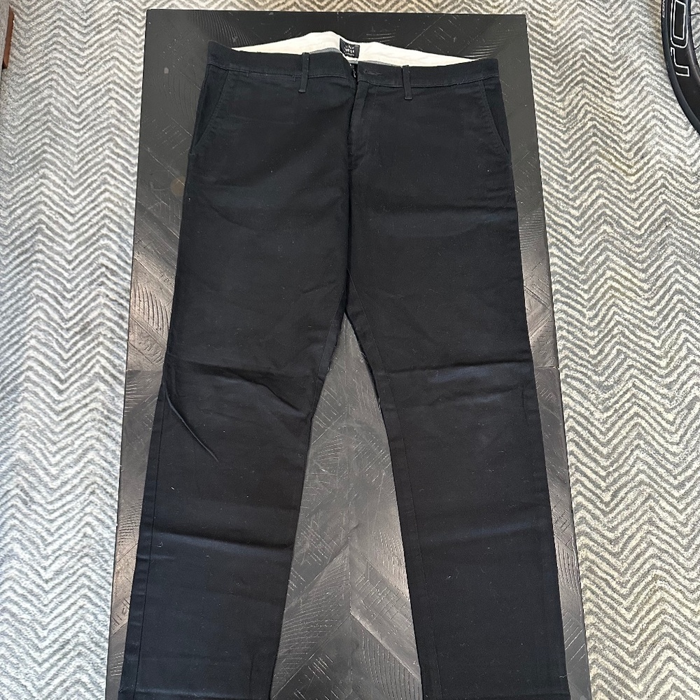 J.Crew, 34x32, Black 484 Slim-fit stretch chino pant, Brand New/Never Worn